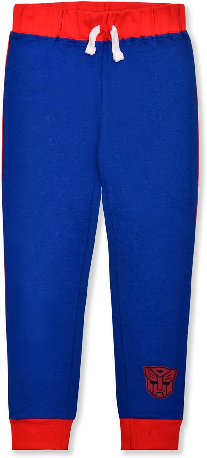 Hasbro Transformers Boys’ Long Sleeve Shirt and Jogger Pants Set for Little Kids - Red/Navy/Yellow/Grey