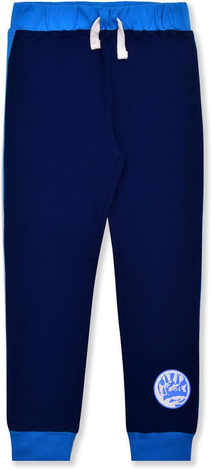 Hasbro Power Rangers Boys’ Long Sleeve Shirt and Jogger Pants Set for Little Kids – Blue/Red