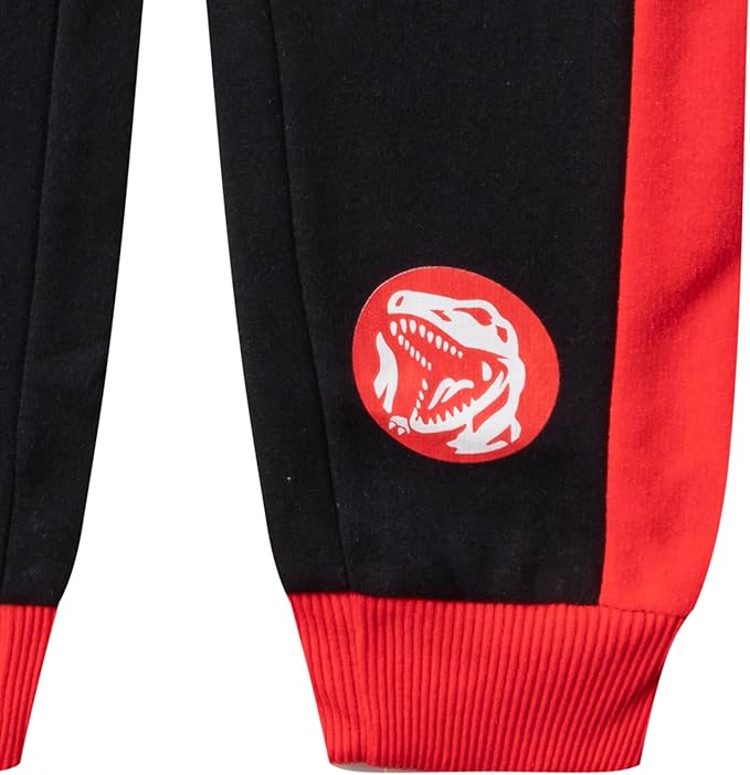 Hasbro Power Rangers Boys’ Long Sleeve Shirt and Jogger Pants Set for Little Kids – Blue/Red