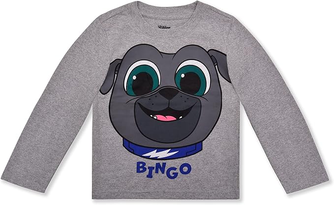 Disney Puppy Dog Pals Boys’ Long Sleeve Shirt and Jogger Set for Toddler – Brown/Navy/Grey/Black