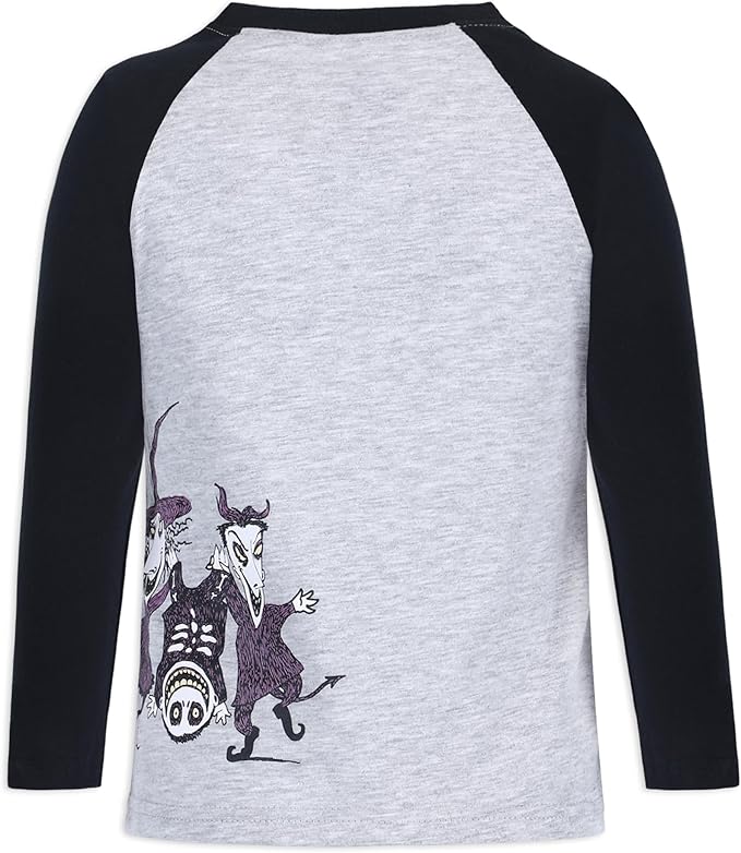 Disney’s Nightmare Before Christmas 2 Pack Long Sleeves Raglan Tee Shirt Set for Boys