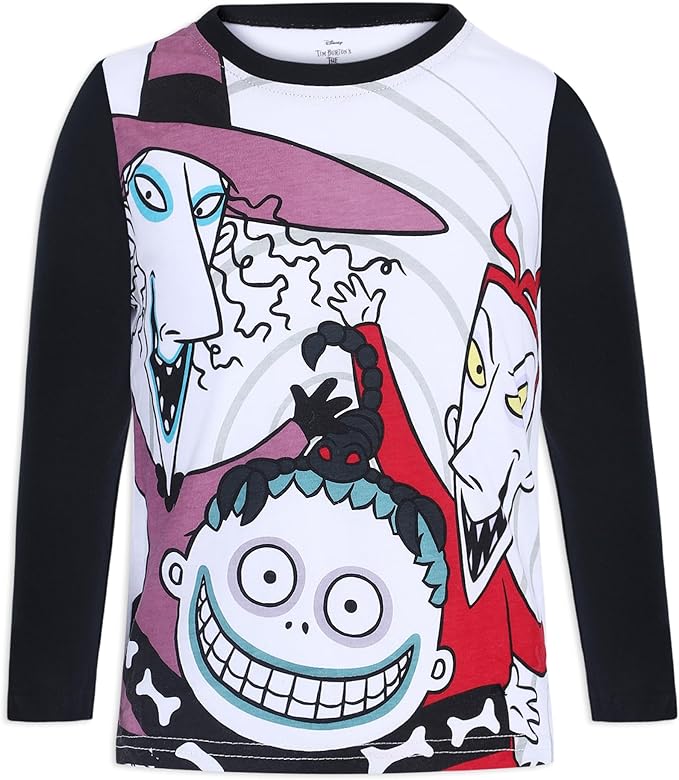 Disney’s Nightmare Before Christmas 2 Pack Long Sleeves Raglan Tee Shirt Set for Boys
