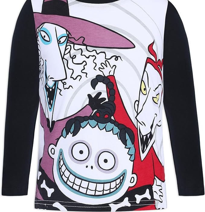 Disney’s Nightmare Before Christmas 2 Pack Long Sleeves Raglan Tee Shirt Set for Boys