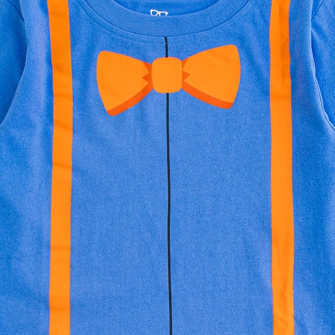 Blippi Boys Long Sleeve T-Shirt and Jogger with Drawstring Set for Little Kids – Blue/Black