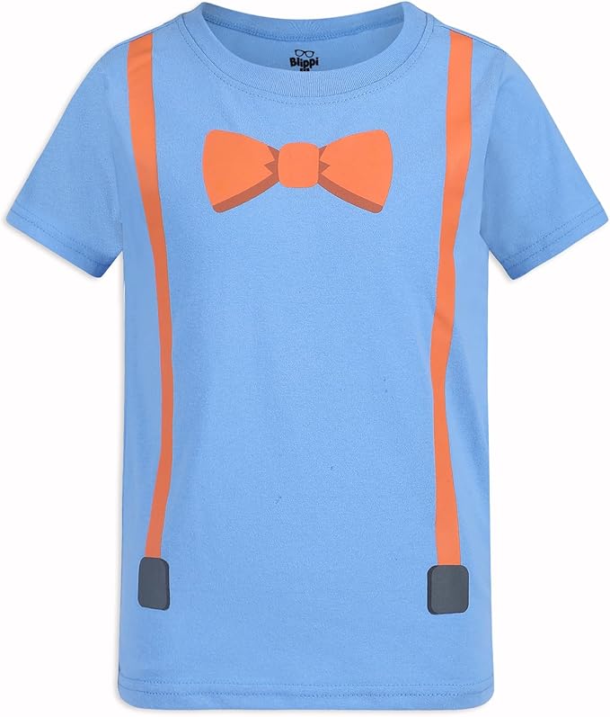 Blippi Boys Short Sleeve T-Shirt and Jogger Pants Set for Toddler and Little Kids – Blue/Grey