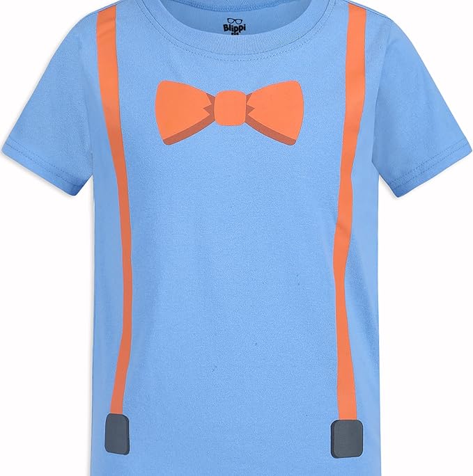 Blippi Boys Short Sleeve T-Shirt and Jogger Pants Set for Toddler and Little Kids – Blue/Grey