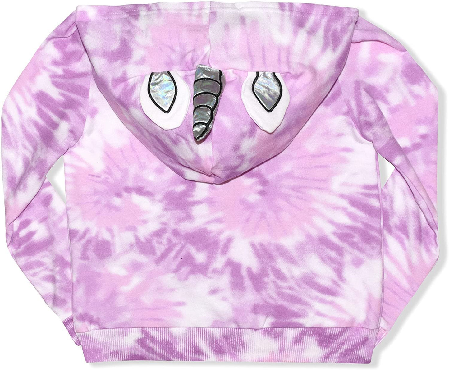 MGA Girl's 2-Pack L.O.L. Surprise! Jogger Pant Set with Hoodie, 3D Horn and Ears, Tie Dye Multi-Color