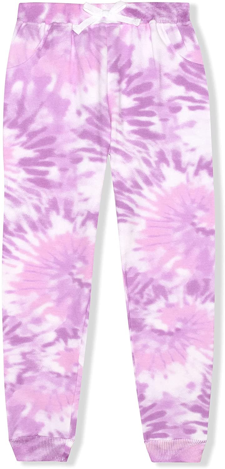 MGA Girl's 2-Pack L.O.L. Surprise! Jogger Pant Set with Hoodie, 3D Horn and Ears, Tie Dye Multi-Color