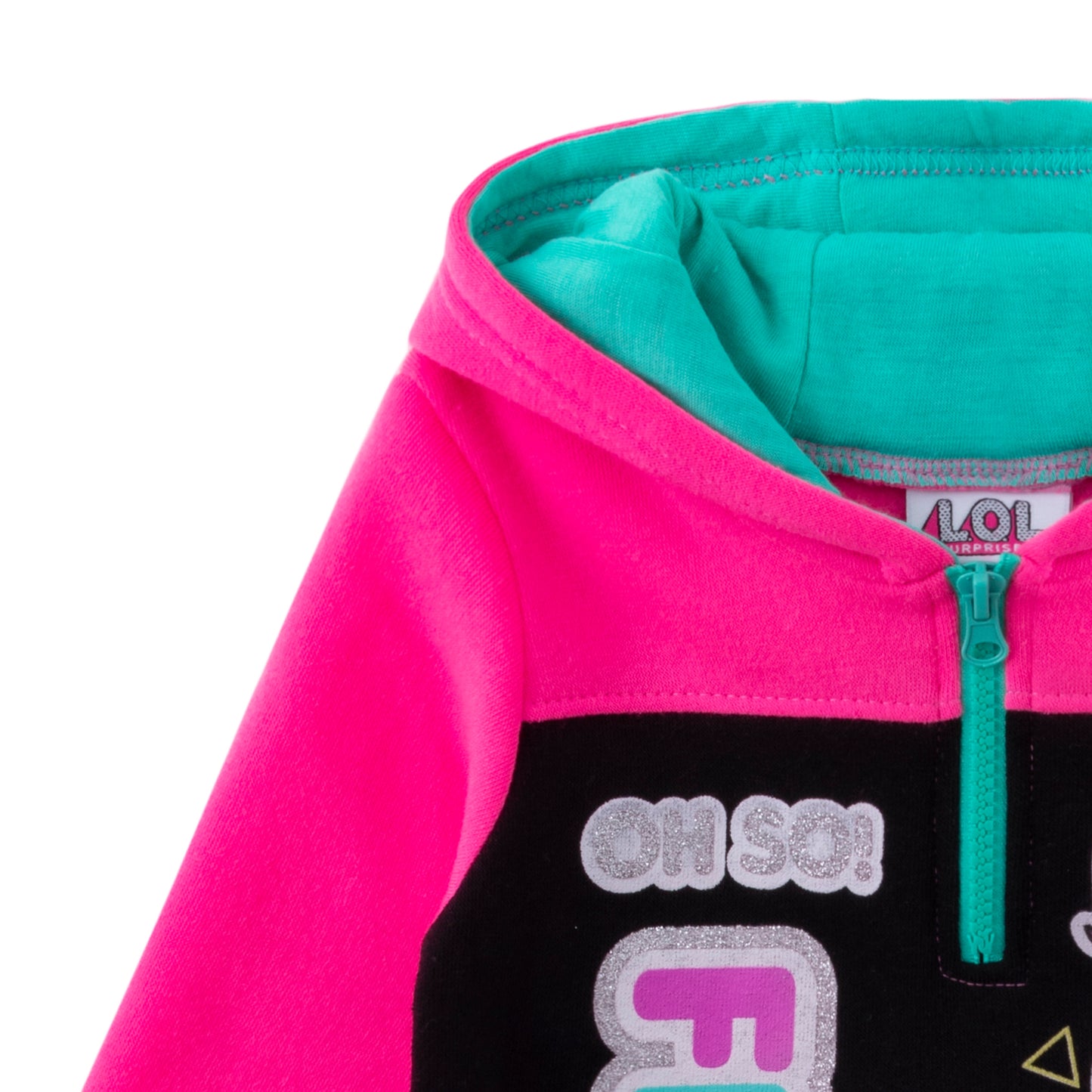 L.O.L. Surprise! Dolls OMG Zip Up Hoodie Pullover for Kids Pink/Black Hoodie for Girls
