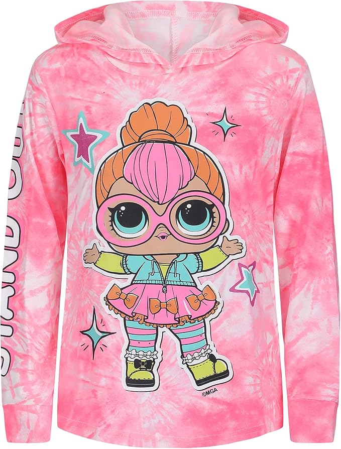 L.O.L. Surprise! Girls Tie Dye Hooded Sweatshirt and Jogger Pants Set