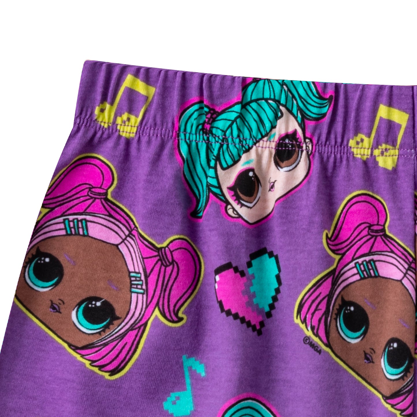 L.O.L. Surprise! Dolls Girls’ T- Shirt and Shorts Set for Little and Big Kids – Purple/Grey