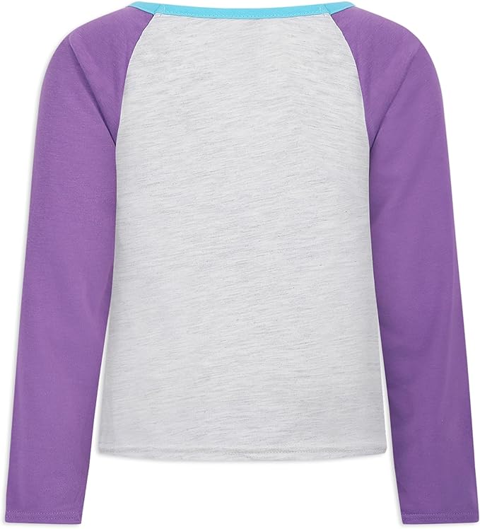 L.O.L Surprise! Girls’ Long Sleeve T-Shirt and Jogger Set for Little and Big Kids – Purple/Grey