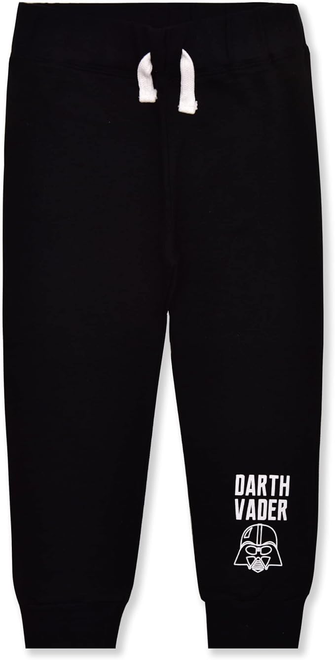 Star Wars Boys Baby Yoda, Darth Vader or Stormtrooper Long Sleeve T-Shirt and Jogger Pants Set for Toddler and Little Kids