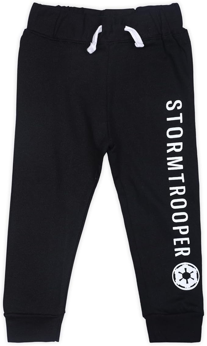 Star Wars Boys Baby Yoda, Darth Vader or Stormtrooper Long Sleeve T-Shirt and Jogger Pants Set for Toddler and Little Kids