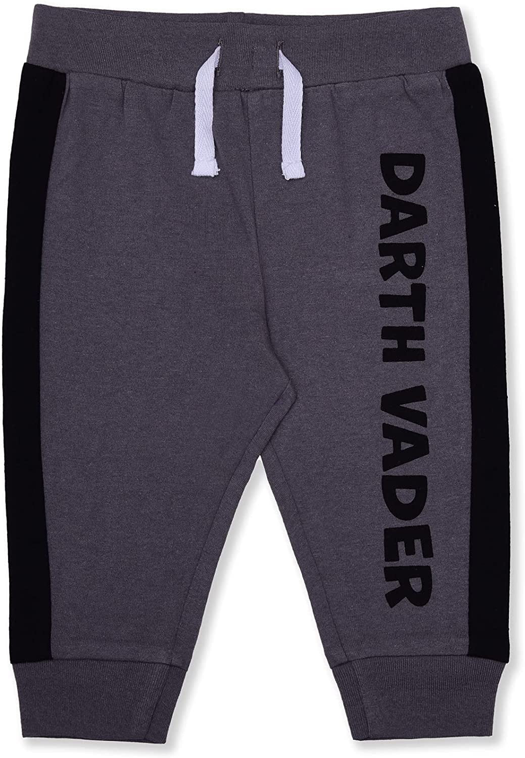 Star Wars Boys’ Darth Vader or R2D2 Bodysuit and Jogger with Drawstring Set for Newborn and Infant – Black/White