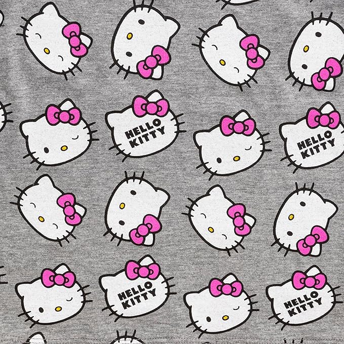 Hello Kitty Girls’ 4 Pack T-Shirt for Toddler, Little and Big Kids – Pink/Blue/Grey/Black