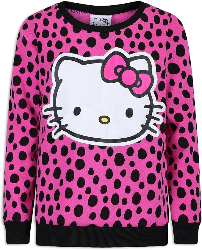 Hello Kitty Plush Girl 2 Piece Sweater Top and Jogger Set Pink