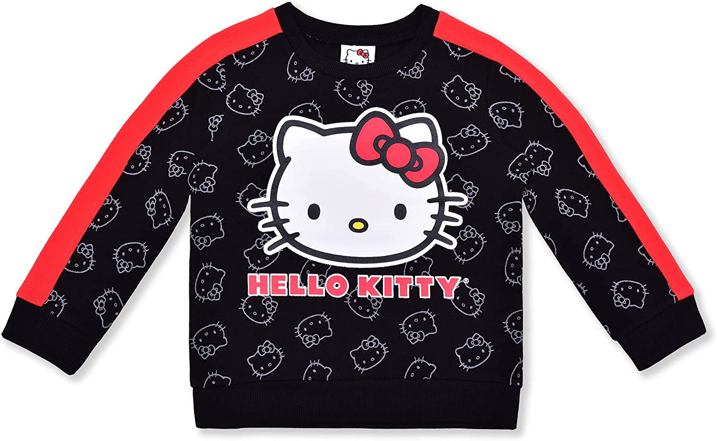 Hello Kitty Plush Girl 2 Piece Sweater Top and Jogger Set Black