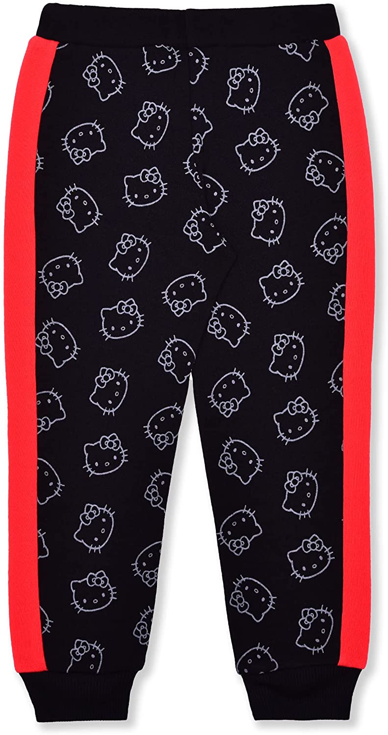 Hello Kitty Plush Girl 2 Piece Sweater Top and Jogger Set Black