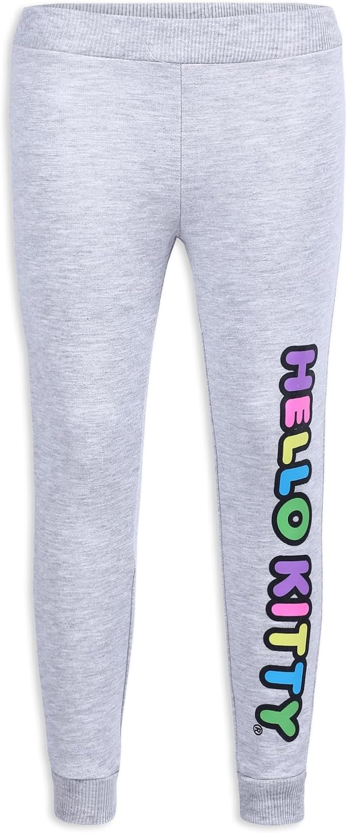 Hello Kitty Girls Zip Up Hoodie and Jogger Pants Set for Infant, Toddler, Little and Big Kids – Grey/Pink