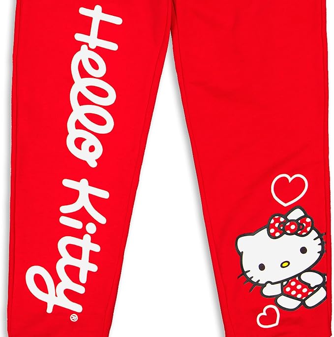 Hello Kitty 2 Pack Red and Grey Multi Print Joggers
