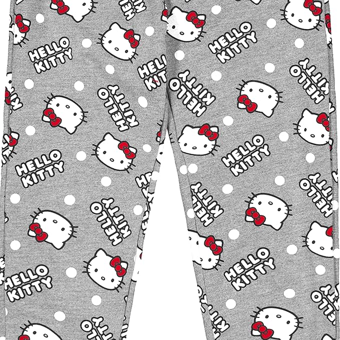 Hello Kitty 2 Pack Red and Grey Multi Print Joggers