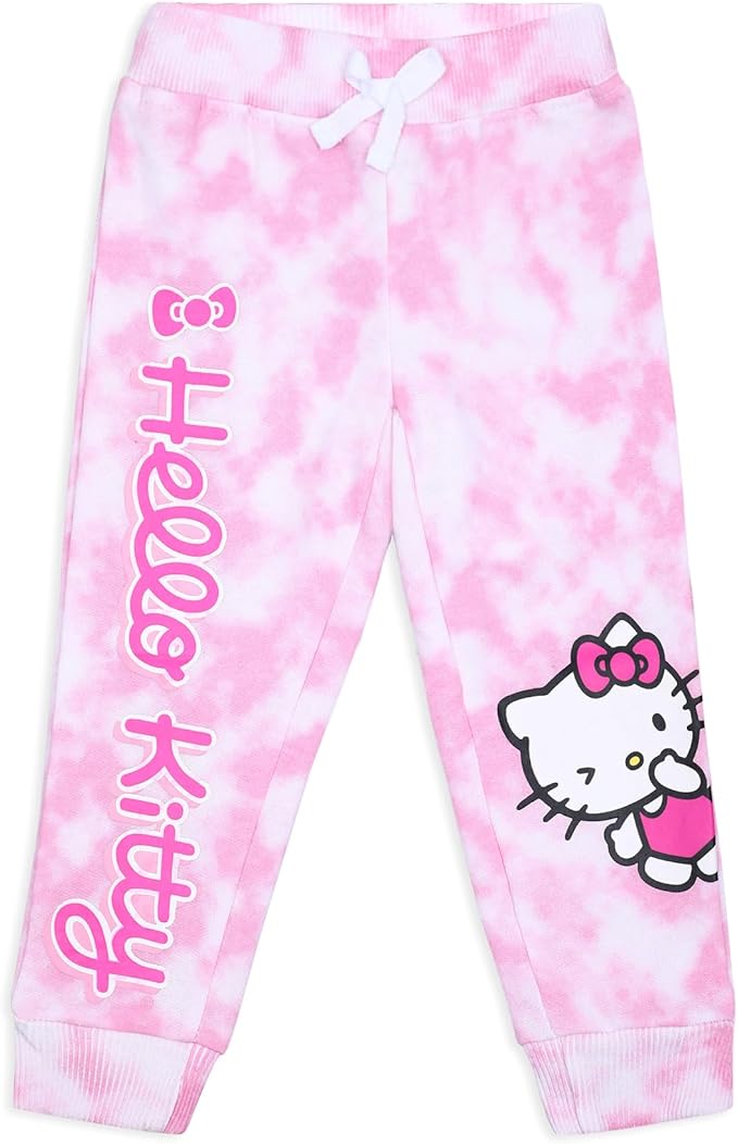 Hello Kitty Girls’ 2 Pack Joggers for Infant, Toddler, Little and Big Kids – Pink/Blue