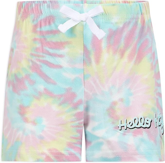 Hello Kitty Girls Short Sleeve Shirt and Shorts Set for Infant, Toddler and Little Kids – Blue/Pink