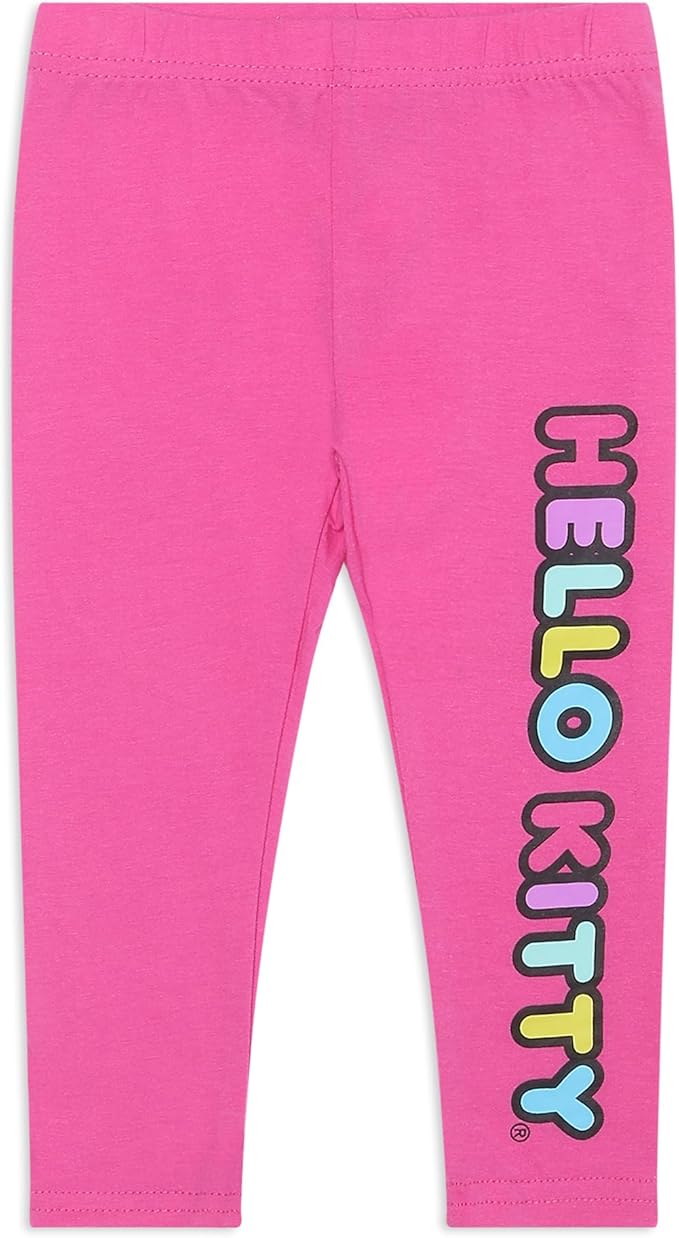 Hello Kitty Girls 2 Piece Hoodie and Legging Set for Infant, Toddler, Little and Big Girl - Grey/Pink