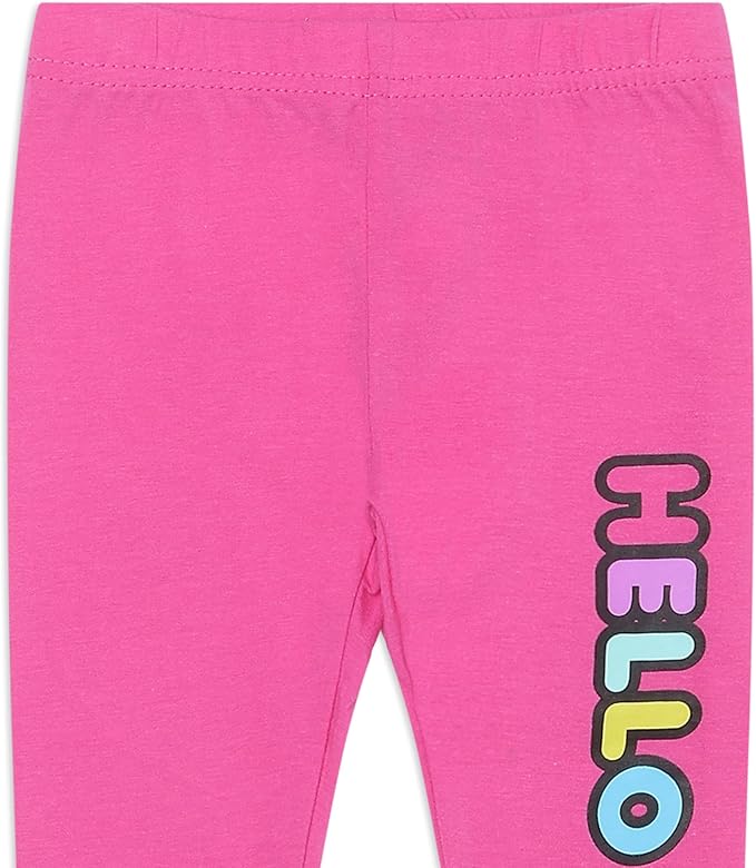 Hello Kitty Girls 2 Piece Hoodie and Legging Set for Infant, Toddler, Little and Big Girl - Grey/Pink
