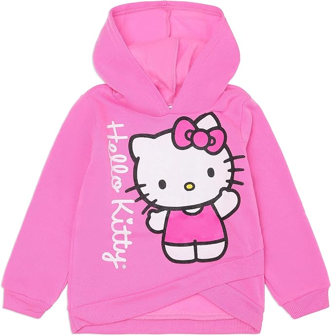 Hello Kitty Girls Hooded Sweatshirt and Legging Pants Set for Infant, Toddler, Little and Big Kids – Grey/Pink