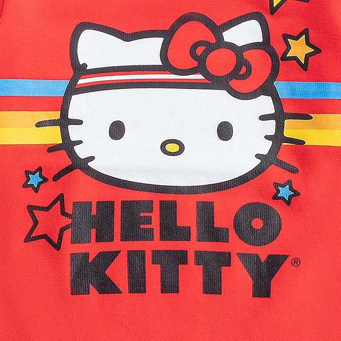 Hello Kitty Girls Sweatshirt and Legging Pants Set for Toddler, Little Kids and Big Kids – Black/Red