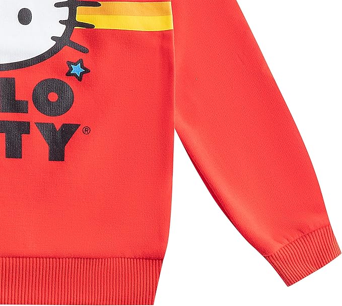 Hello Kitty Girls Sweatshirt and Legging Pants Set for Toddler, Little Kids and Big Kids – Black/Red