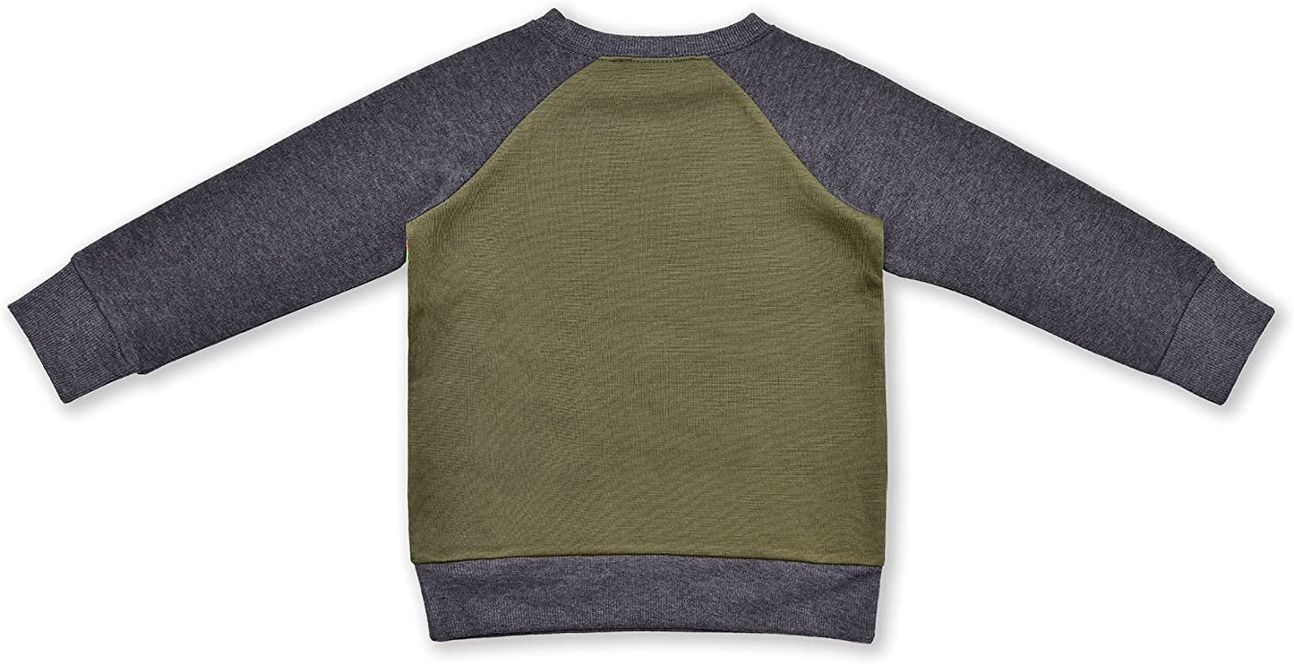 Star Wars Baby Yoda Boys’ Sweatshirt and Joggers Set for Toddlers and Little Kids – Green/Grey