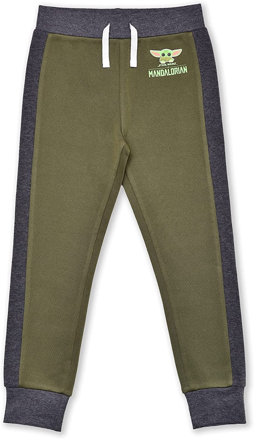 Star Wars Baby Yoda Boys’ Sweatshirt and Joggers Set for Toddlers and Little Kids – Green/Grey