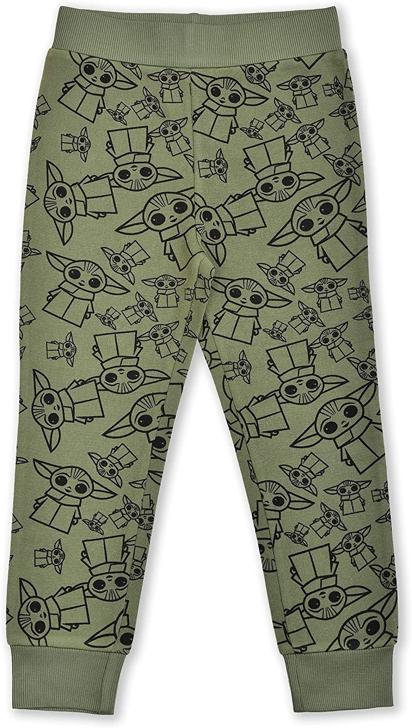Star Wars The Mandalorian Baby Yoda Boys’ Hooded Sweatshirt and Jogger Set for Infant, Toddler and Little Kids – Green