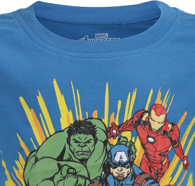 Marvel Avengers Boys 3 Piece Zip Up Hoodie, T-Shirt and Jogger Pants Set for Toddler and Little Kids