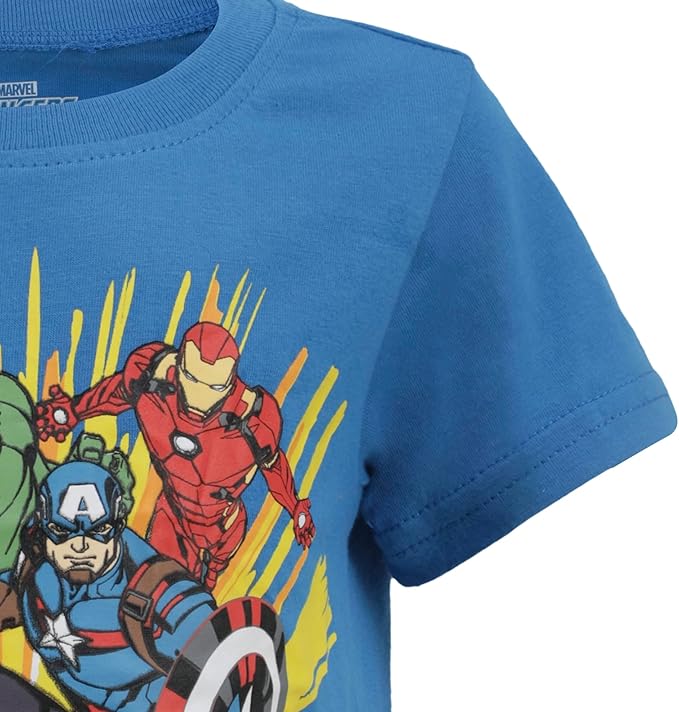 Marvel Avengers Boys 3 Piece Zip Up Hoodie, T-Shirt and Jogger Pants Set for Toddler and Little Kids