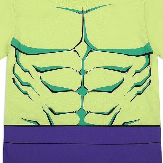 Marvel Avengers Boys’ Captain America, Thor, Hulk or Iron Man T-Shirt and Jogger Set for Toddler and Little Kids