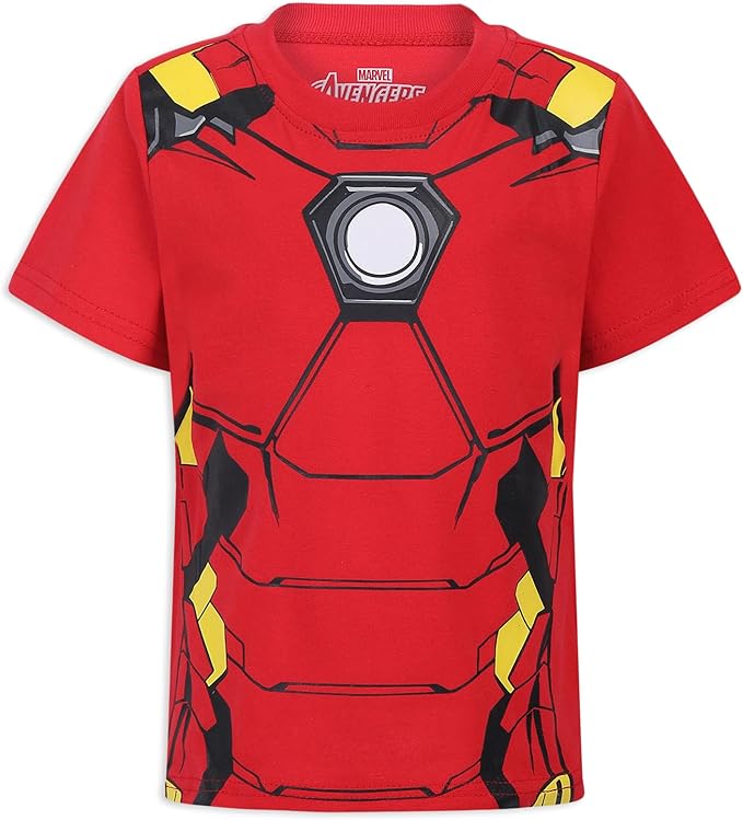 Marvel Avengers Boys’ Captain America, Thor, Hulk or Iron Man T-Shirt and Jogger Set for Toddler and Little Kids