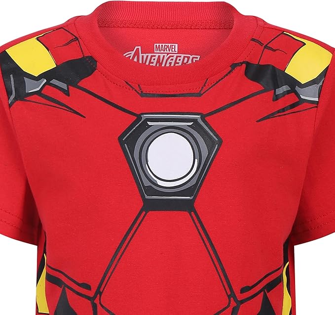 Marvel Avengers Boys’ Captain America, Thor, Hulk or Iron Man T-Shirt and Jogger Set for Toddler and Little Kids