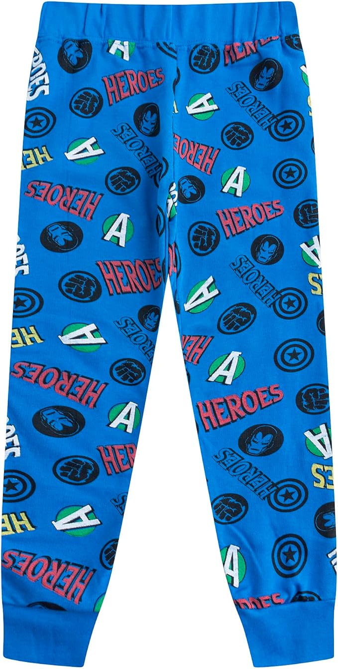 Marvel Avengers Boys Captain America, Ironman and Hulk Long Sleeve T-Shirt and Jogger Set for Toddler and Little Kids