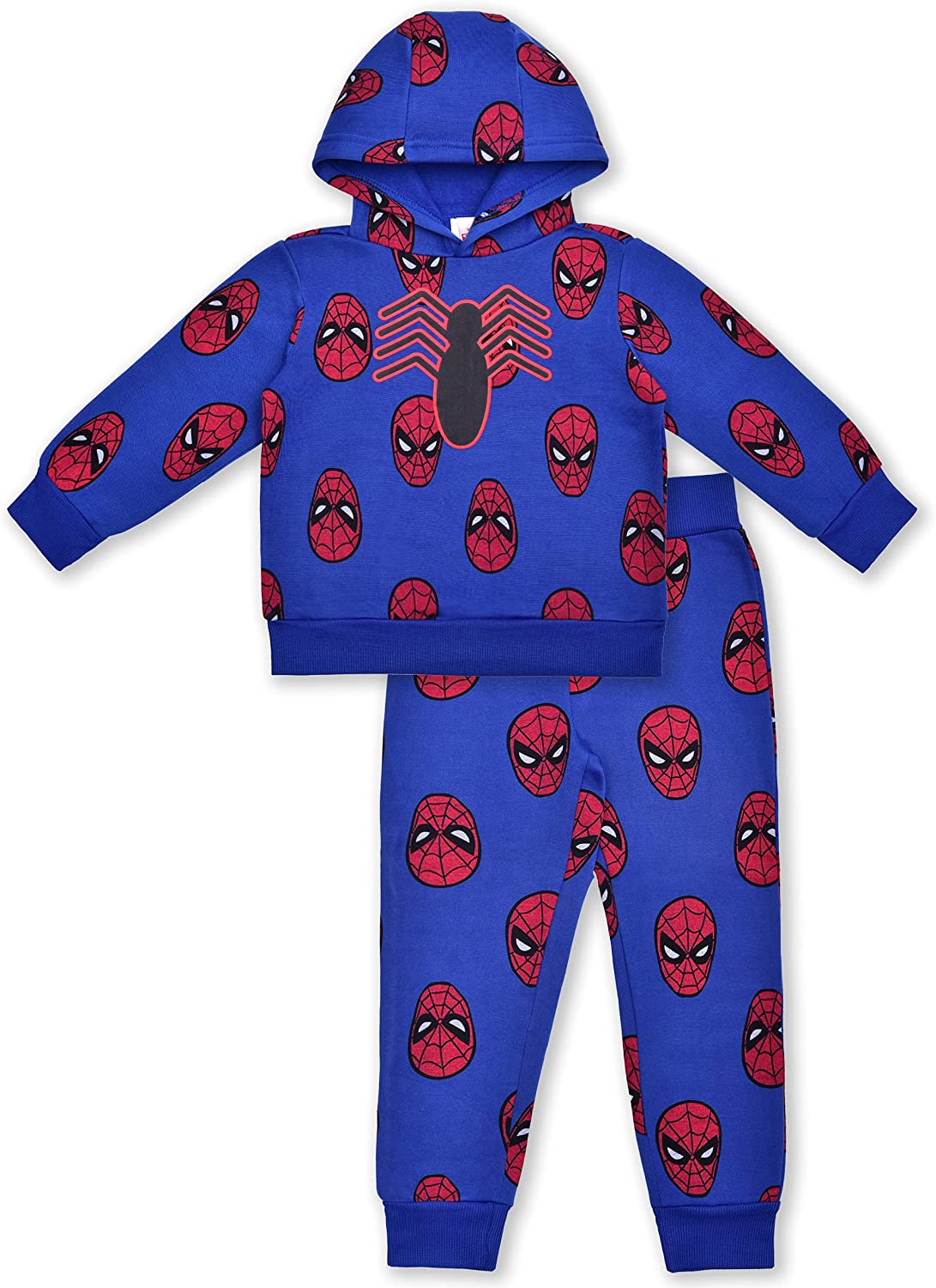 Marvel Spiderman Boys’ Hoodie and Jogger Set for Toddler and Little Kids – Blue