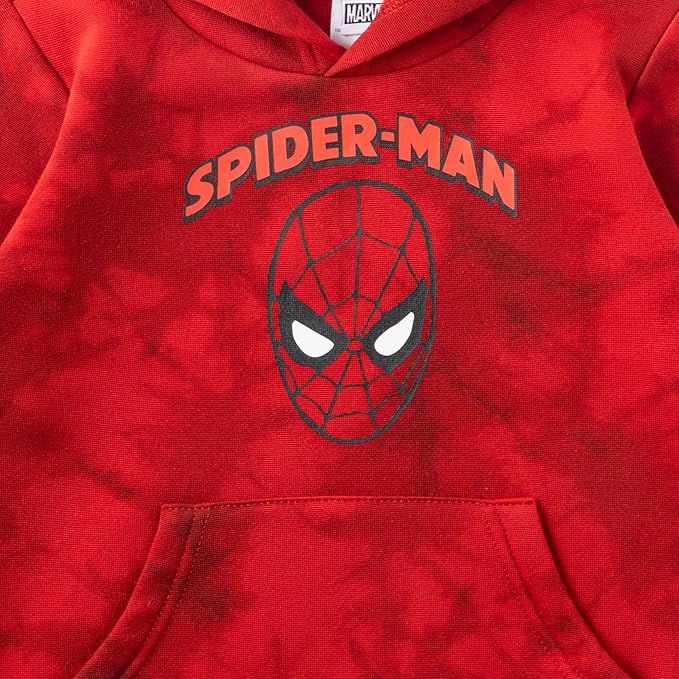 Marvel Spiderman Boys Hoodie and Joggers Set for Toddler and Little Kids – Red