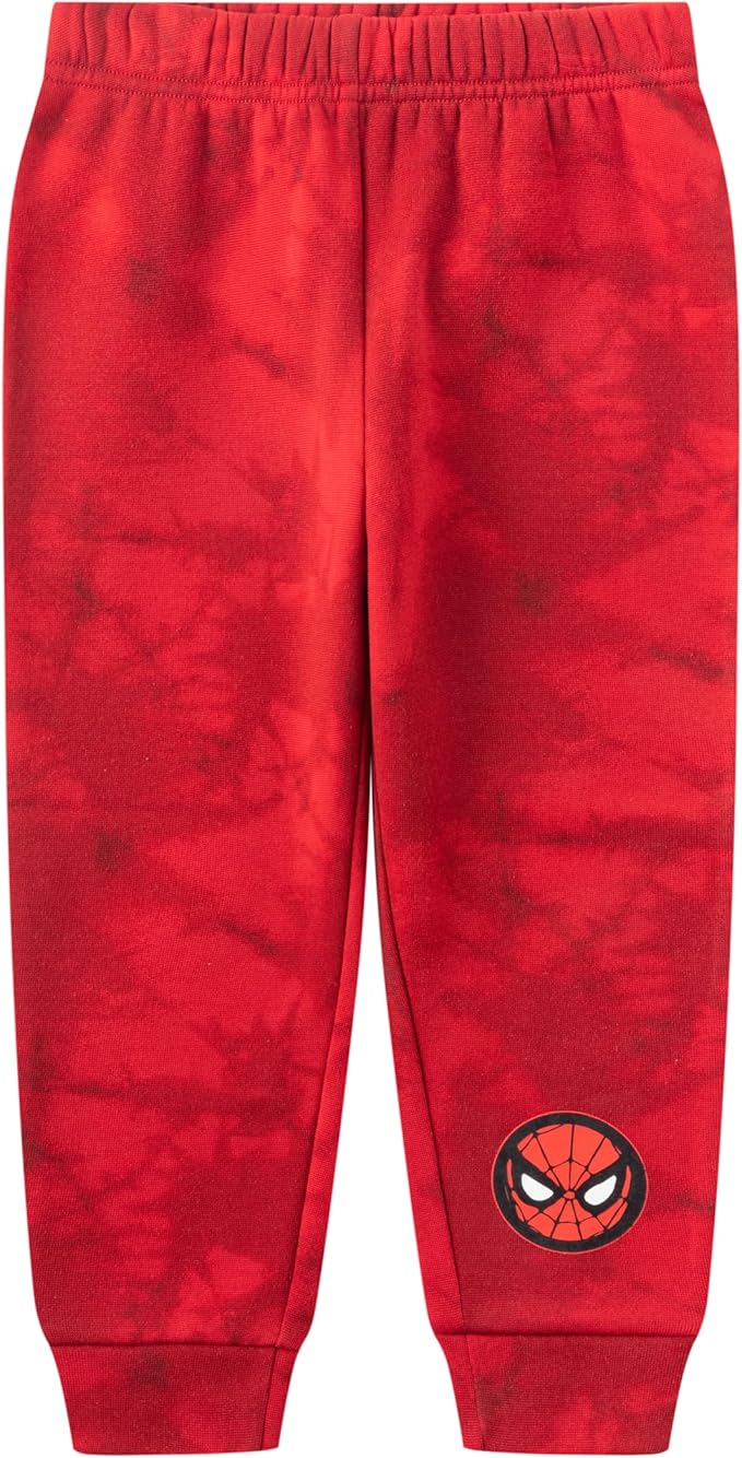 Marvel Spiderman Boys Hoodie and Joggers Set for Toddler and Little Kids – Red