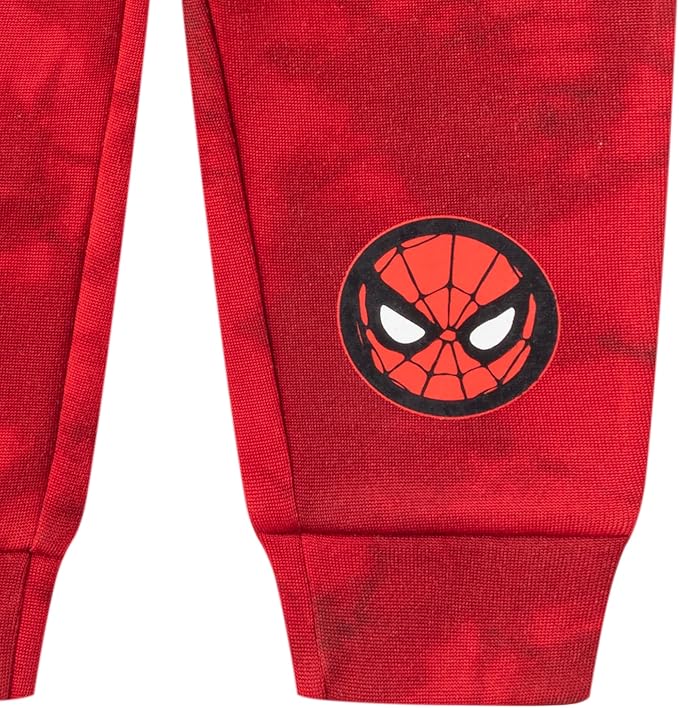 Marvel Spiderman Boys Hoodie and Joggers Set for Toddler and Little Kids – Red
