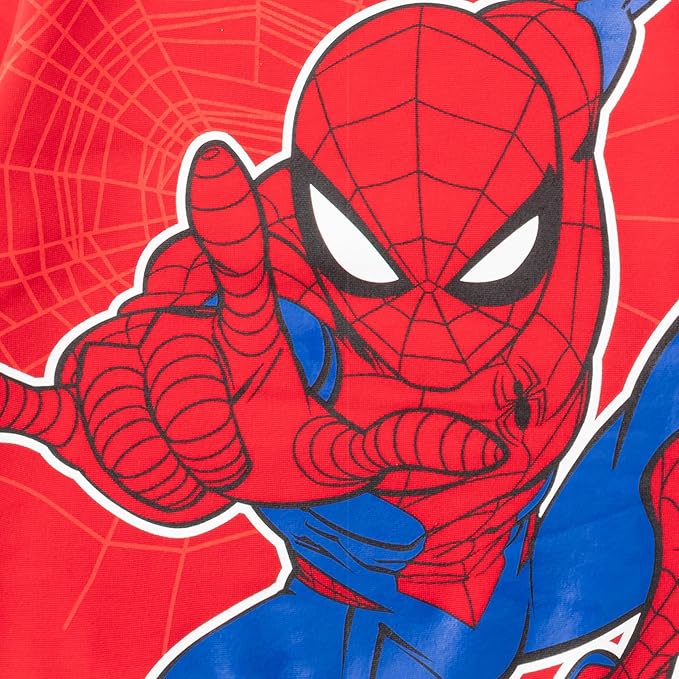 Marvel Spiderman Boys Sweatshirt and Jogger Set for Toddler and Little Kids – Red/Black