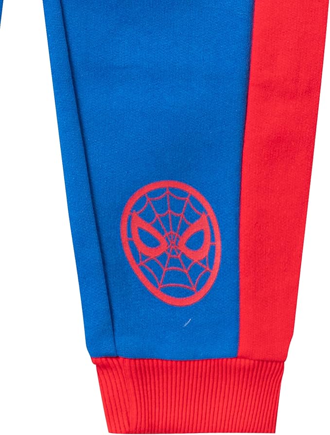 Marvel Spiderman Boys T-Shirt and Jogger Set for Toddler and Little Kids – Red/Blue