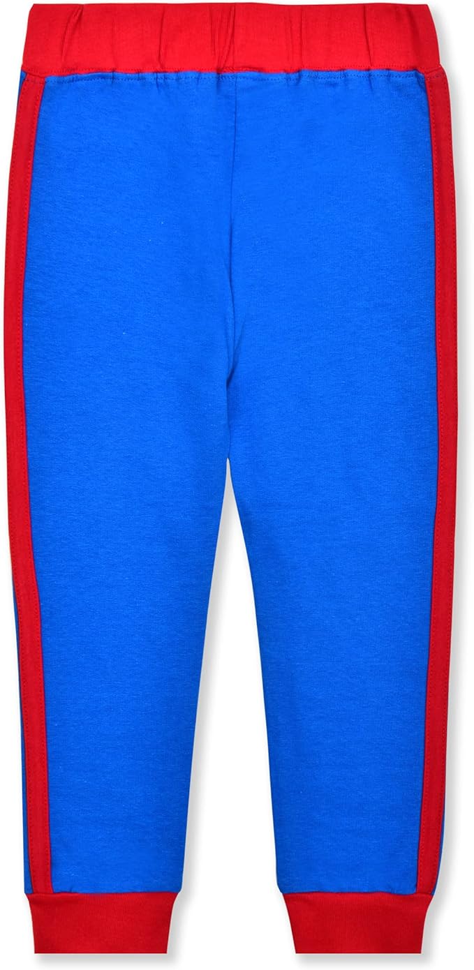 Marvel Spiderman Boys’ Long Sleeve Shirt and Jogger Pant Set for Toddlers – Red/Blue