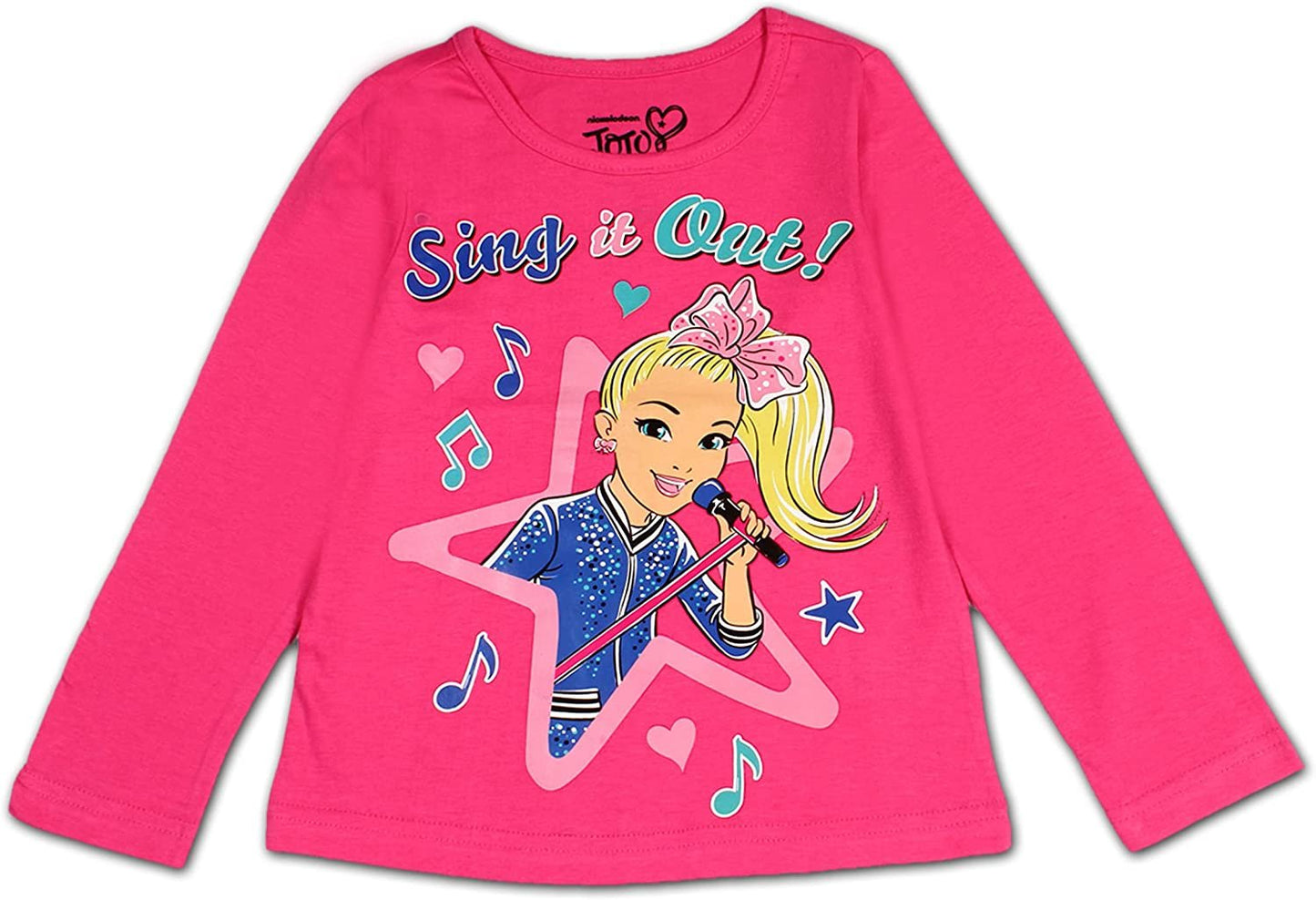 Nickelodeon Girl's 3-Pack Jojo Siwa Long Sleeve Graphic Tee Shirt